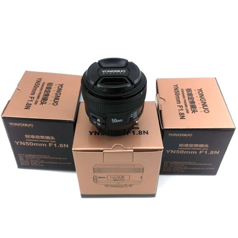 Ống Kính Yongnuo 50 F1.8 For Nikon (Bảo hành 6 tháng) Tặng lens hood + bộ vệ sinh