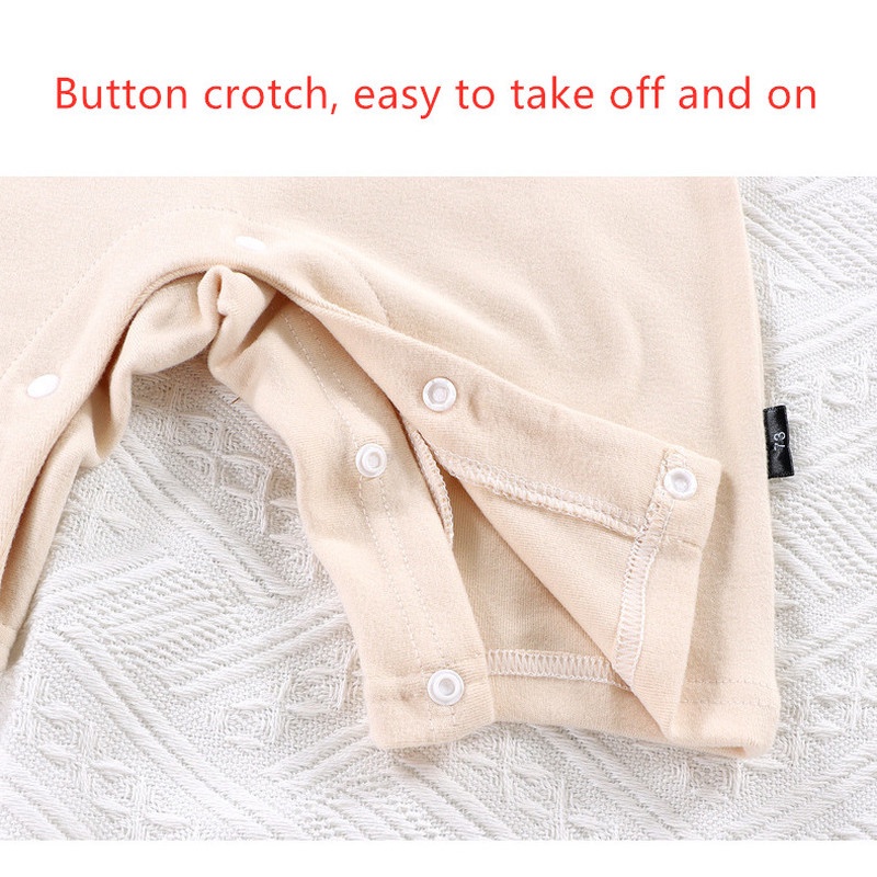 Bộ Áo Liền Quần Tay Dài In Họa Tiết Động Vật + Mũ Thời Trang Mùa Thu Phong Cách Hàn Quốc Cho Bé 0-2 Tuổi