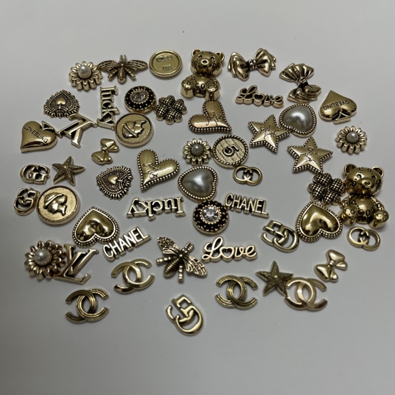 Set 50 Con Charm Đồng Đính Móng Tay , Charm Nail Hot , Charm Thương Hiệu