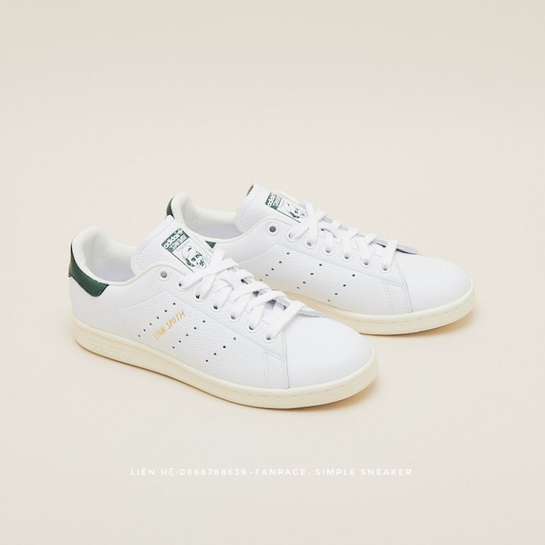 Giày Adidas 💙FREESHIP💙Adidas Stan Smith Vintage Chính Hãng - Giày Stan Smith Gót Xanh Chuẩn Auth [CQ2871]