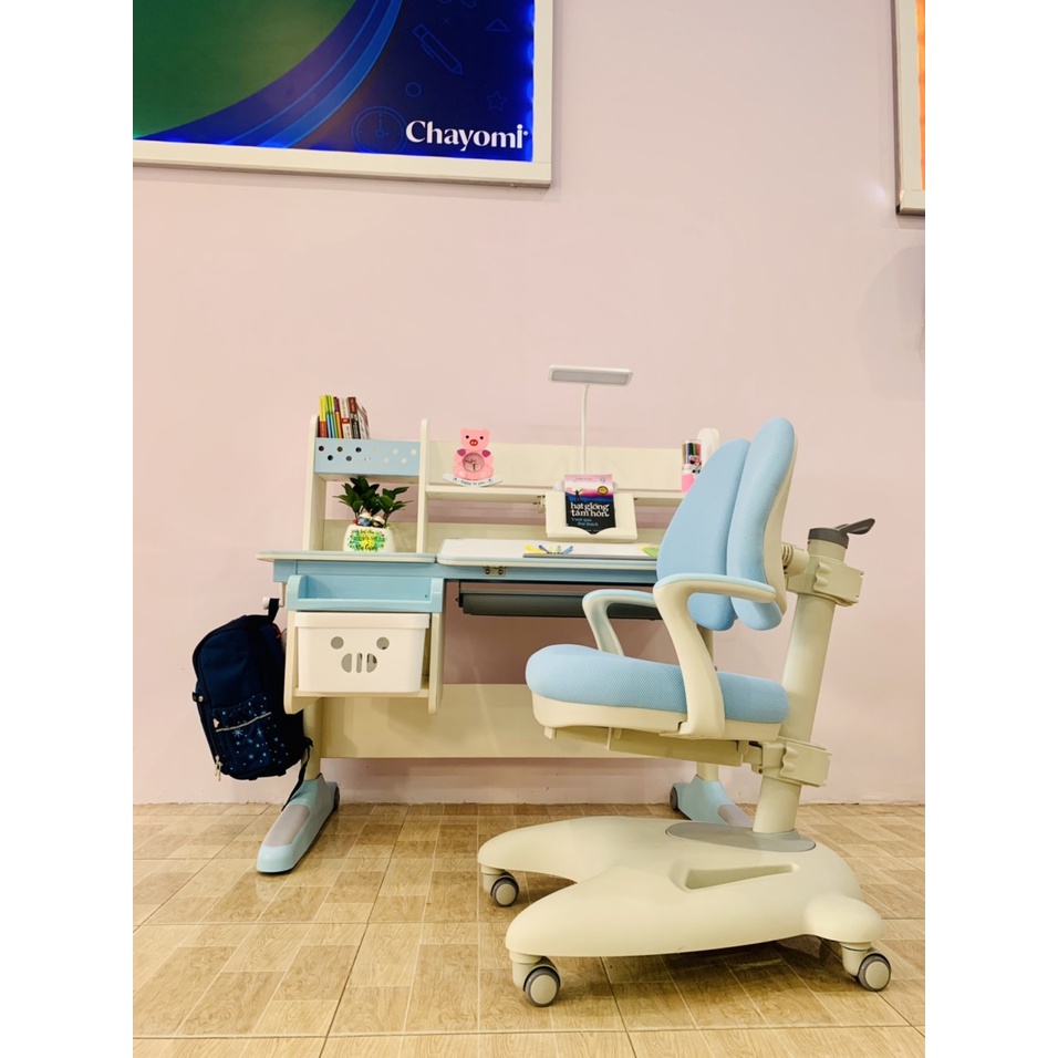 Bộ Bàn Ghế Chống Gù Chống Cận Học Sinh Cao Cấp HS-72 Xanh, Bé Trai