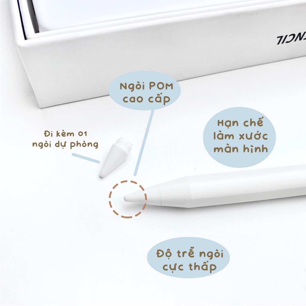 Bút cảm ứng CWT PENCIL 1.5 hỗ trợ các dòng điện thoại/máy tính bảng hệ điều hành Android/IOS
