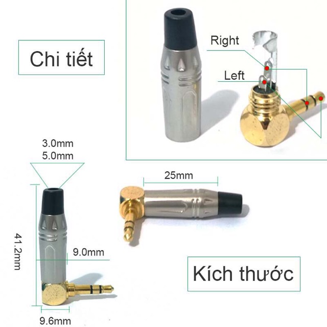 Jack 3,5 chữ L- giá bán 1 chiếc