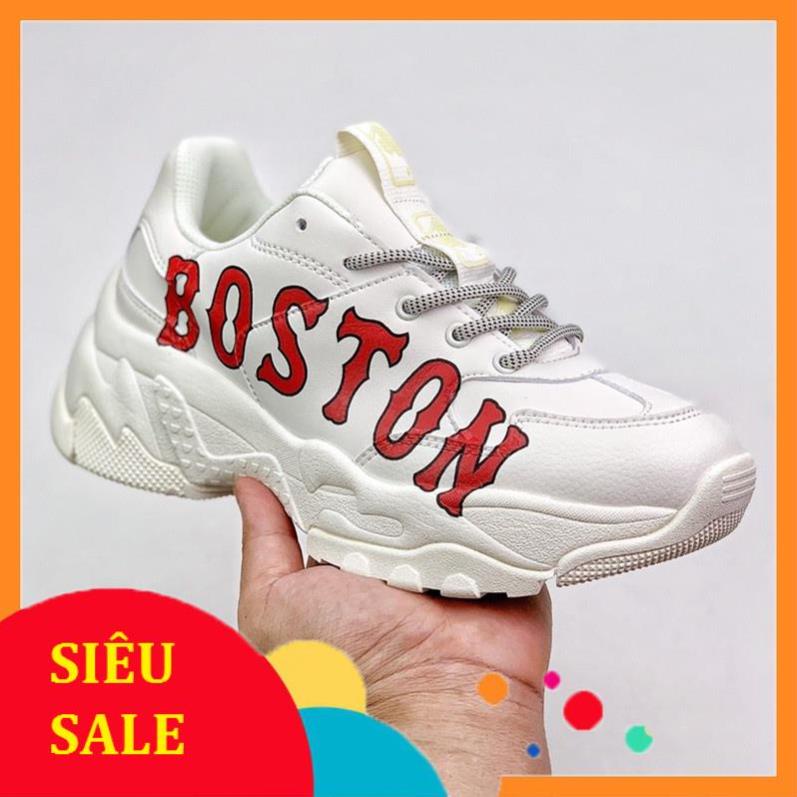 Giày thể thao MLB boston kiểu dáng sneaker đế độn tăng chiều cao HOT trend nam nữ