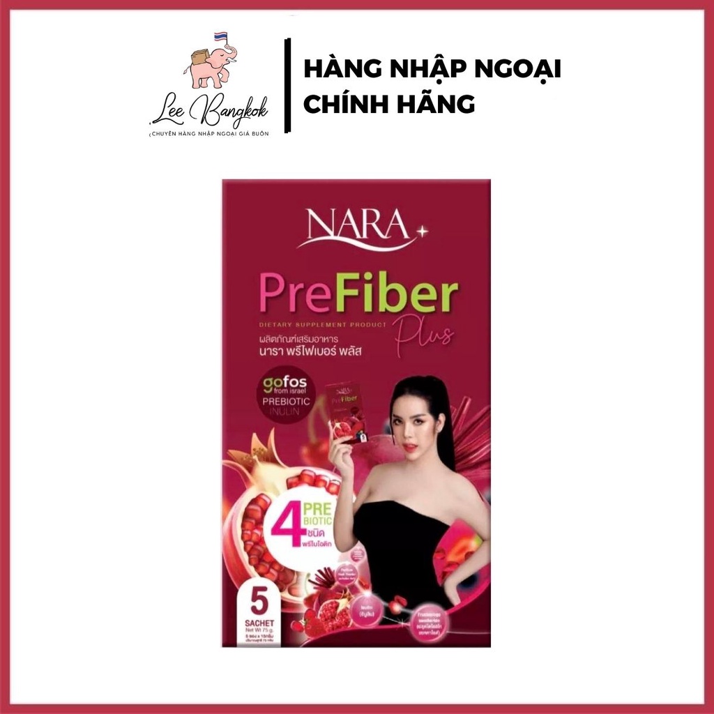 Hộp 5 Gói Thạch Giảm Cân Prefiber Plus Nara Thái Lan Chính Hãng