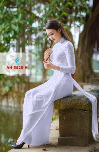 Vải áo dài hoa nhí