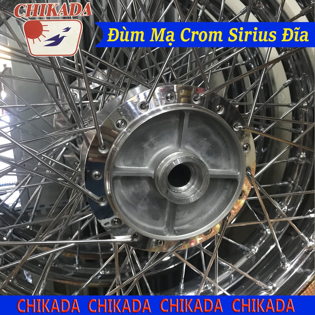 Cặp Đùm Mạ Crom Trước Đĩa, Sau Đùm Yamaha Sirius ( Thái Lan )