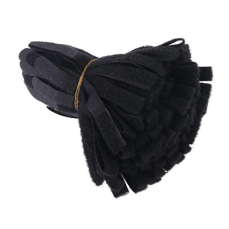 Dây Buộc Dây Cáp Màu Đen Có Thể Tái Sử Dụng 100 Cái