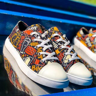 Giày Sneaker Cổ Thấp Họa Tiết Unisex Beerlife