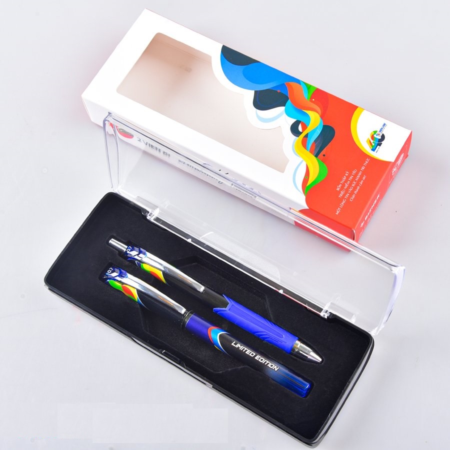 Hộp 2 Bút ký Bizner BIZ-KIT20/40years nét 0.7mm - Mực xanh
