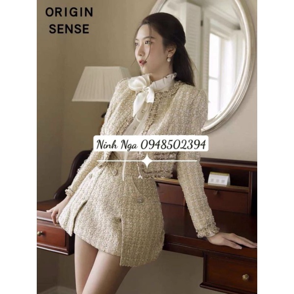 Vải dạ tweed kim tuyến
