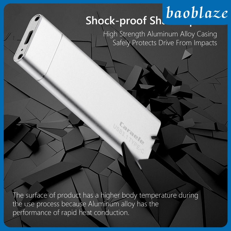 (Baoblaze) Ổ Cứng Ngoài 1t Ssd Usb3.1 Bằng Hợp Kim Di Động Cho Android Tablet Laptops | BigBuy360 - bigbuy360.vn
