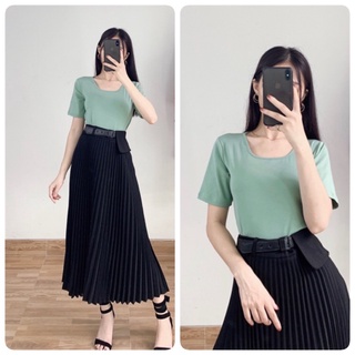 Áo pull cổ vuông cao cấp