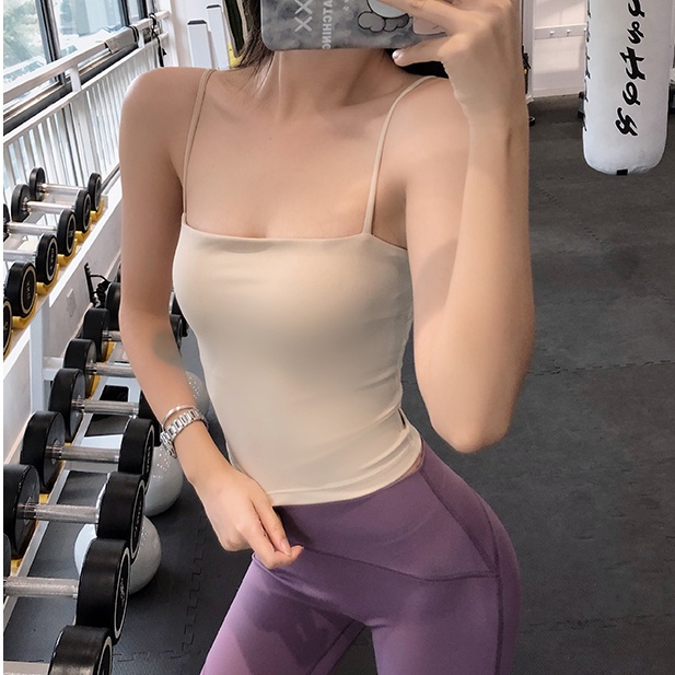 Áo ngực thể thao ANRAN có mút đệm chất liệu thấm hút khô thoáng nhanh chóng