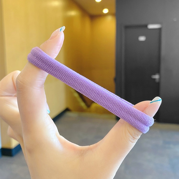 Hộp 20 chun buộc tóc, cột tóc vải nhiều màu kèm ống đựng trong suốt phong cách Hàn Quốc.