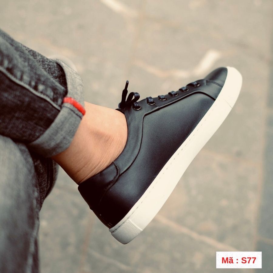 Giày Sneaker Nam Da Bò Màu Đen Đế Trâng - Màu Trắng Đế Trắng - Màu Xanh Đế Trắng | WebRaoVat - webraovat.net.vn