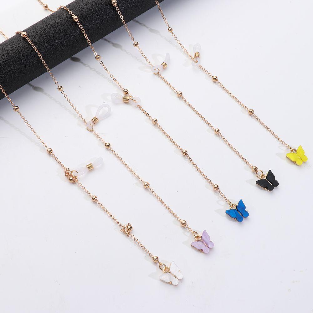 ESPO Dây Đeo Mắt Kính Chống Thất Lạc Bằng Kim Loại Đính Hạt Pha Lê