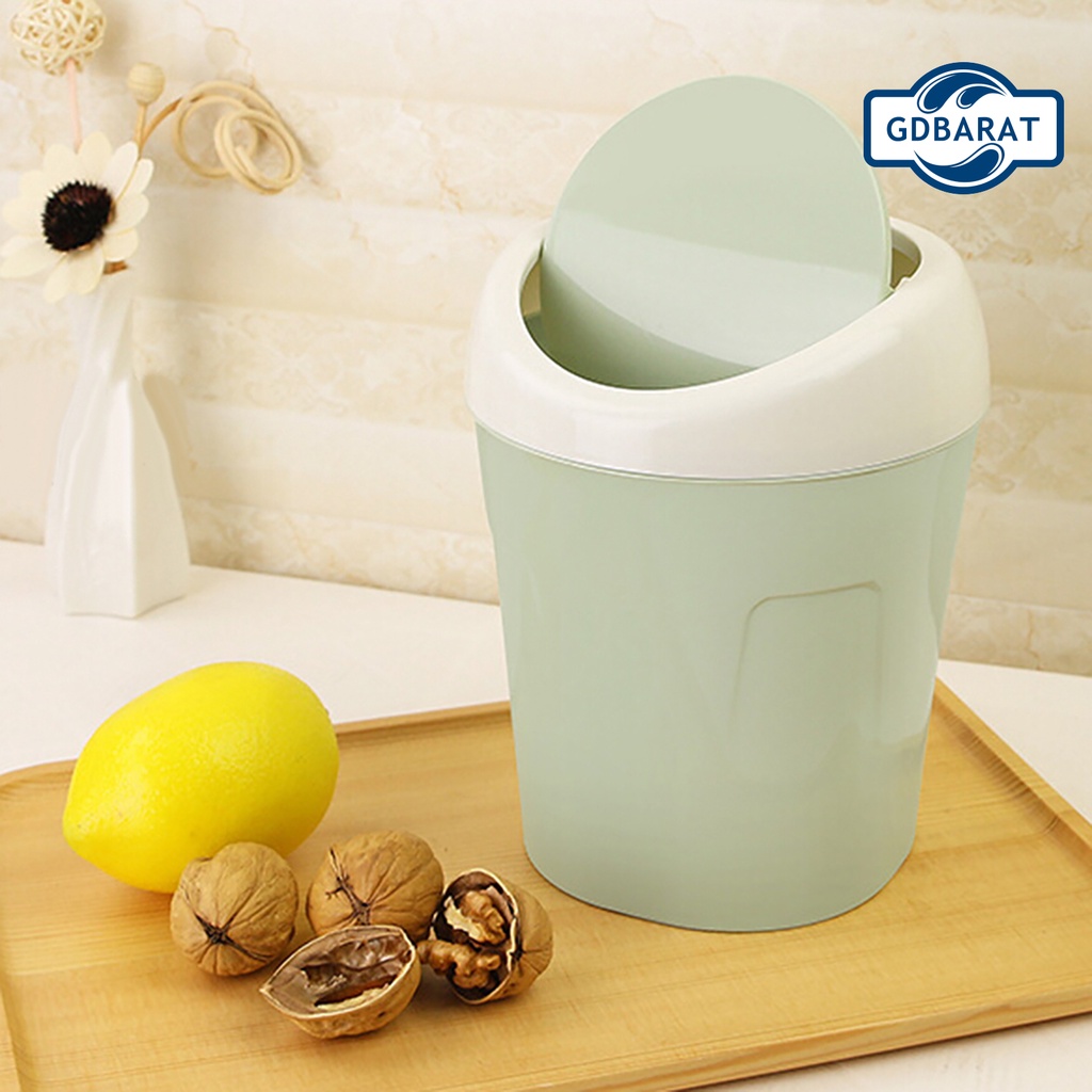 Thùng Rác Nắp Lật Mini Bằng Nhựa Nhiều Màu Sắc Tiện Dụng