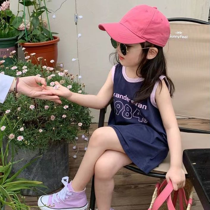[Babycat] Hàng Có Sẵn Đầm Thun Thể Thao Không Tay Dáng Suông Mùa Hè Phong Cách Hàn Quốc Nhật Bản Mới Phù Hợp Với Bé Gái