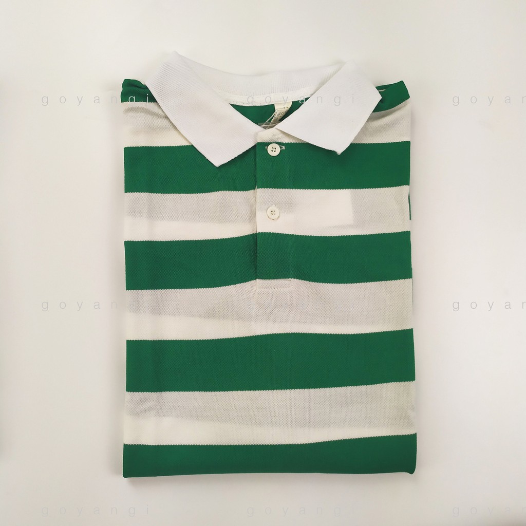 Áo polo dáng rộng striped
