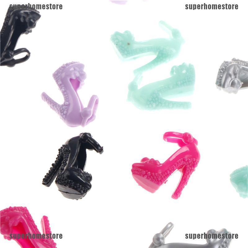 Set 10 Đôi Giày Cao Gót Cho Búp Bê Barbie