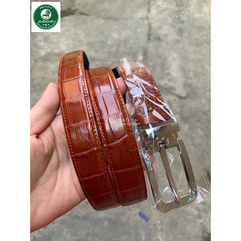 Dây nịt nữ da cá sấu bản rộng 2,5cm