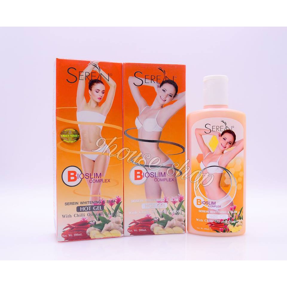 Gel Tan Mỡ Bio Slim SEREN GỪNG ỚT (trắng da &amp; giảm mỡ) Thái Lan 200ml