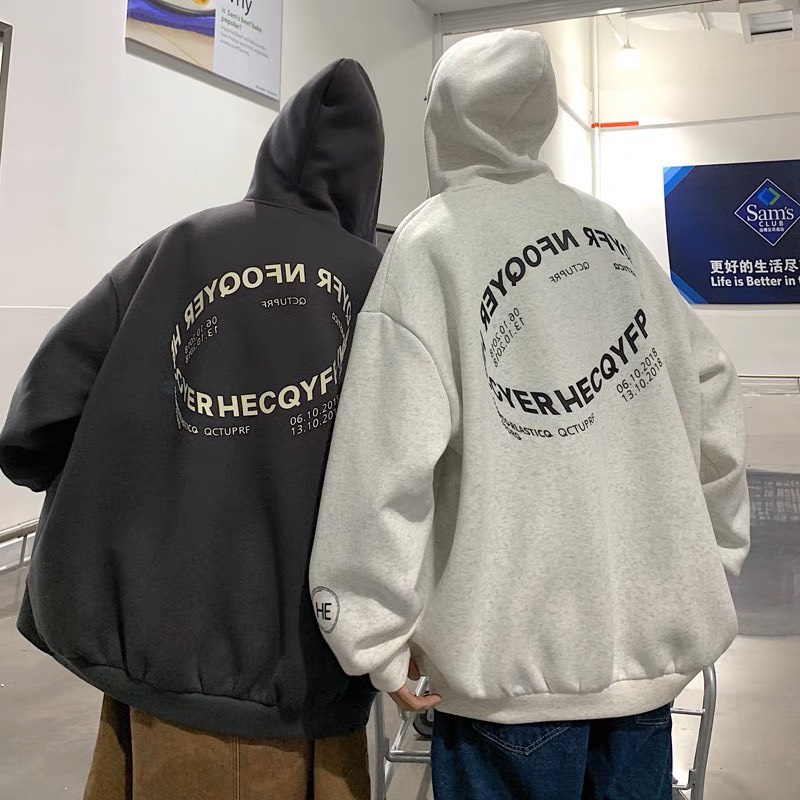 Áo Khoác dây kéo Hoodie zip in chữ NEWO TYPF 3 màu Xám/Xám Chì/Đen Unisex nam nữ siêu đẹp hình thật tại Boin Store