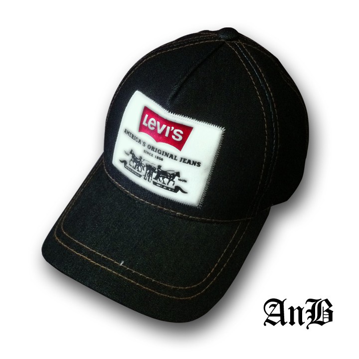 Mũ lưỡi trai, nón kết jeans levis logo da nổi
