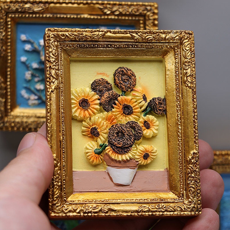 Nam Châm Dán Tủ Lạnh Dòng Van Gogh Hoa Hướng Dương Nổi Tiếng Ins world
