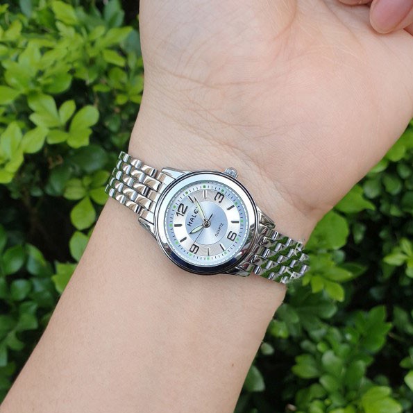 Đồng hồ nữ Halei dây bạc chính hãng chống nước kim dạ quang