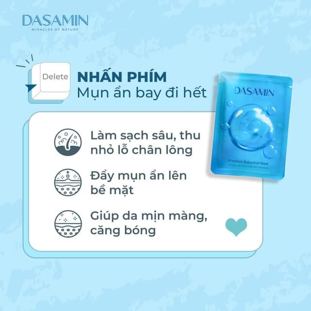 [CHÍNH HÃNG] Mặt Nạ Dasamin Premium Bakuchiol Mask (Hộp 3 miếng)