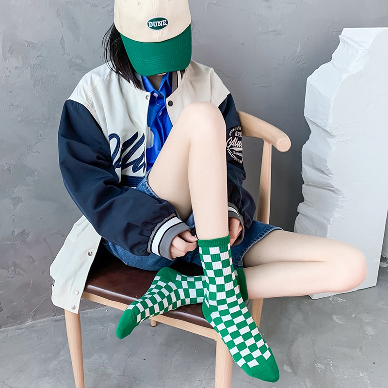 Đôi Vớ Cotton Nhiều Màu Sắc In Chữ Phong Cách Hàn Quốc Thời Trang Xuân Hè Cho Nữ