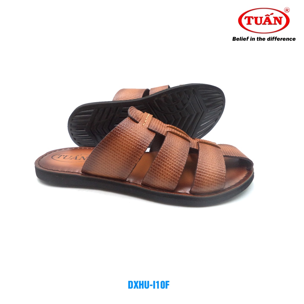 Dép da nam quai rọ thương hiệu Tuấn DXHU-10F