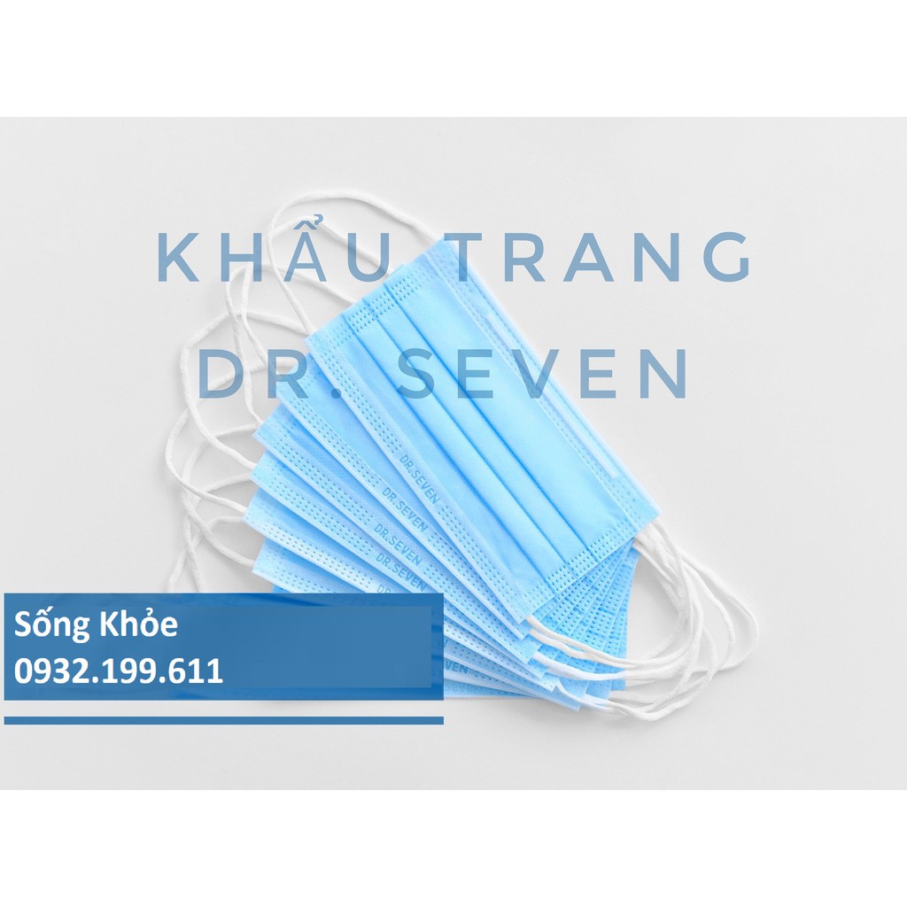 KHẨU TRANG Y TẾ CAO CẤP 4 LỚP DR.SEVEN 50C/HỘP, NGĂN VI KHUẨN, NGĂN BỤI