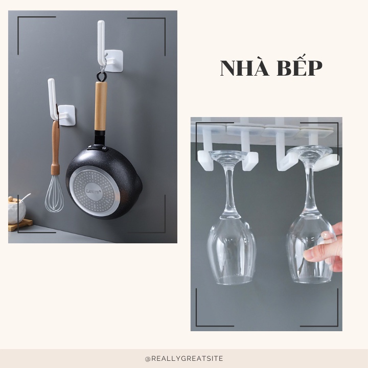 Móc treo đa năng, móc chữ L nhựa treo đồ tiện ích- Móc treo đồ chữ L treo giấy vệ sinh, túi, quần áo  Br 01657