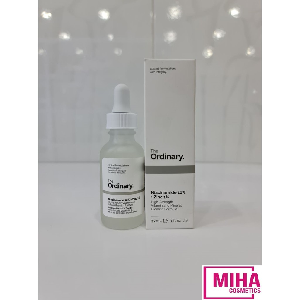 Tinh Chất Giảm Mụn Thu Nhỏ Lỗ Chân Lông Niacinamide 10% Và Zinc 1% The Ordinary 30ml