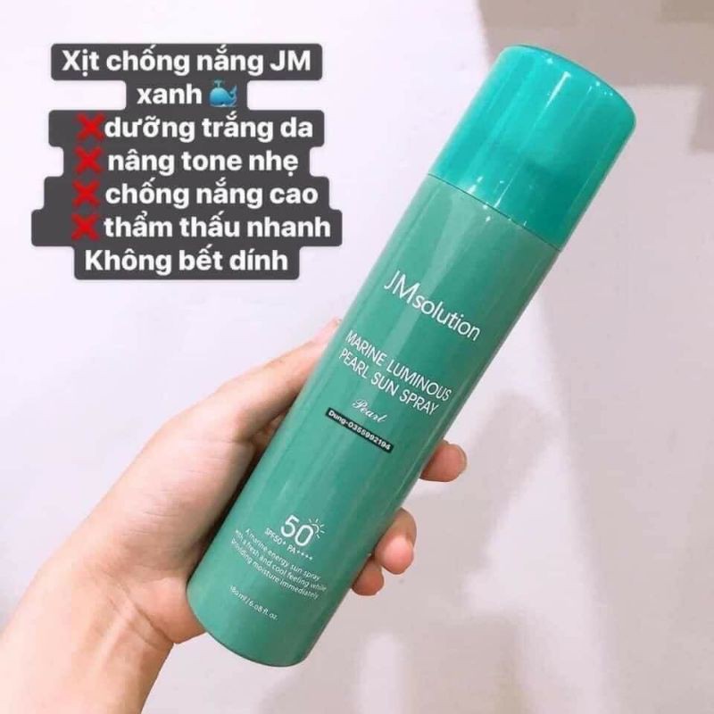 Xịt Chống Nắng JM Solution Sun Spray SPF50+PA++++180ml