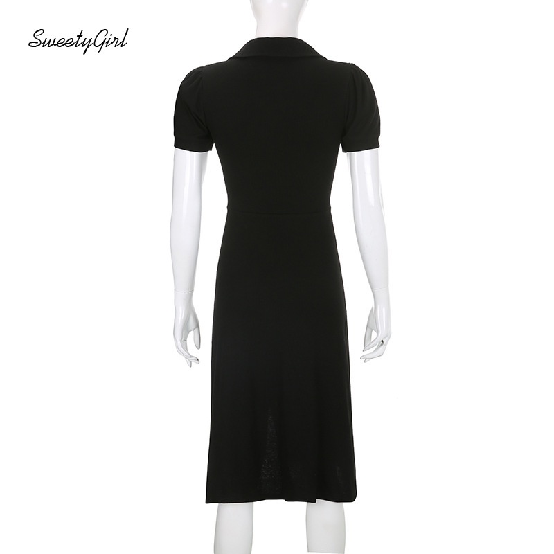 Đầm Midi Tay Ngắn Cổ Chữ V Dáng Ôm Màu Trơn Thời Trang Quyến Rũ Cho Nữ 2022