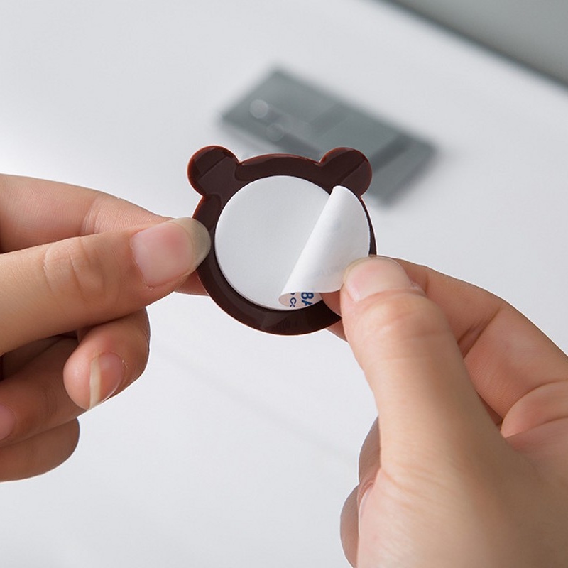 (MỚI) Miếng dán trang trí tay nắm cửa xe hơi hình động vật 3D bằng silicon mềm