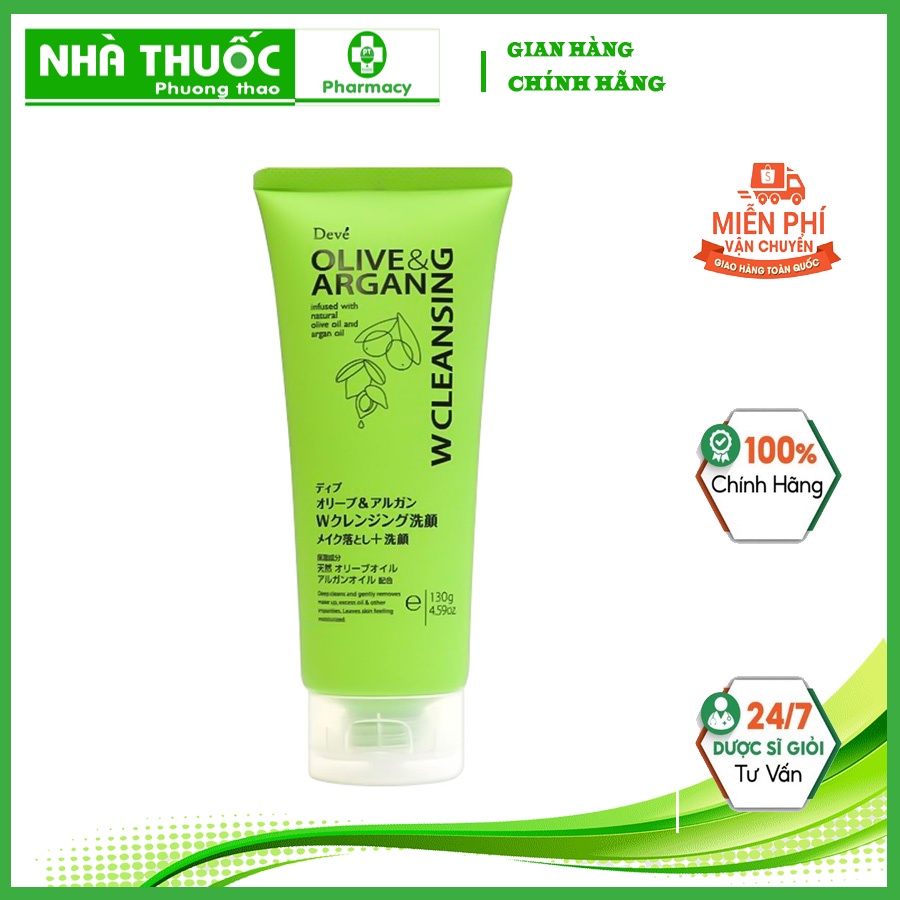 Sữa rửa mặt chiết xuất từ Argan và dầu Oliu Deve 130gr