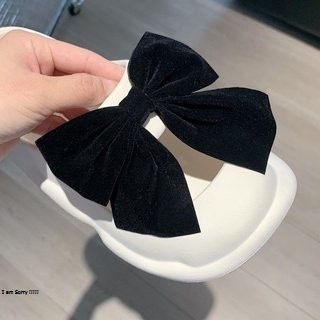 Dép bánh mỳ dép quai ngang hình nơ nhung