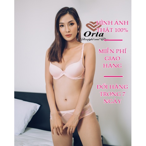 Áo lót cúp trơn mút dày ren thêu chân ngực Orla OR-P7