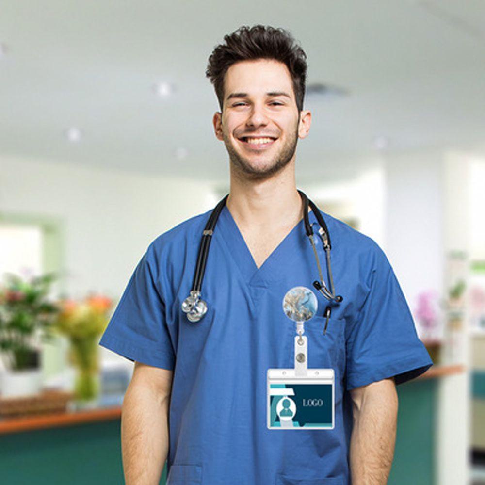 Phụ Kiện Gắn Thẻ ID / Thẻ ID Hình Đá Hoa Cương Có Thể Thu Gọn Trang Trí Bệnh Viện
