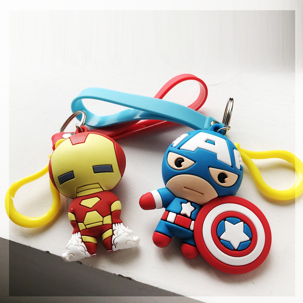 Móc chìa khóa Captain Iron ma n Mô phỏng Siêu anh hùng, Quà tặng độc đáo
