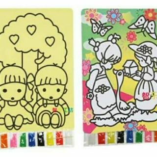 Combo 10 tranh cát khổ A4