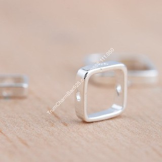 Charm bạc s925 bọc Vuông CH009