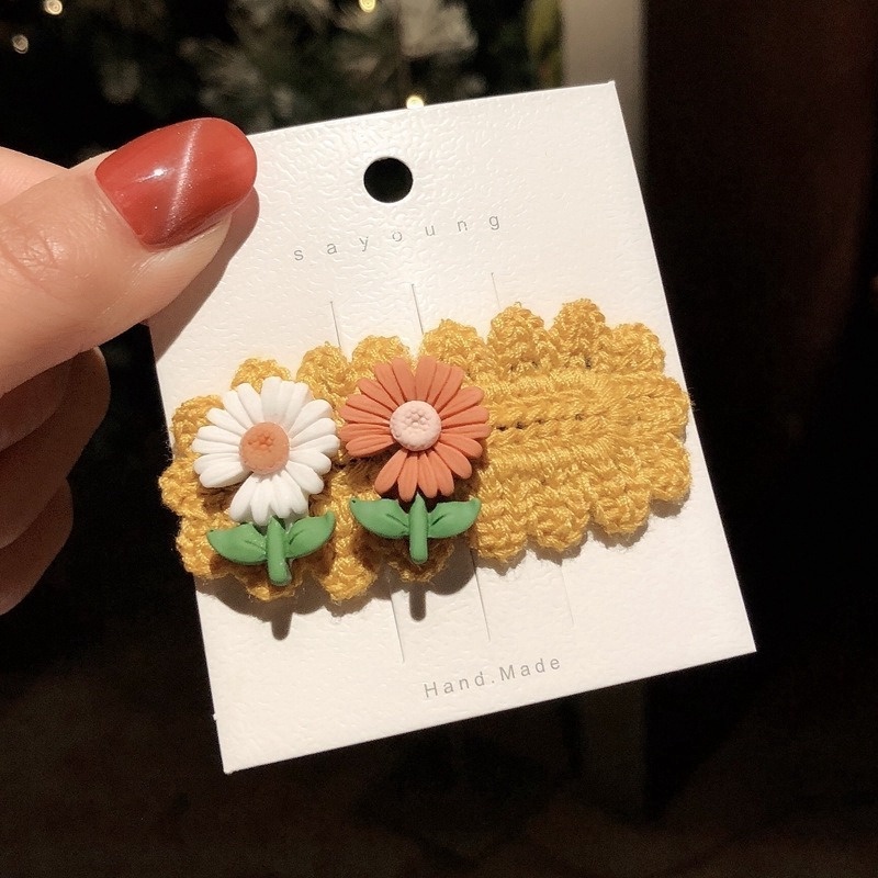 Kẹp Tóc Hình Hoa Cúc Dễ Thương Cho Nữ