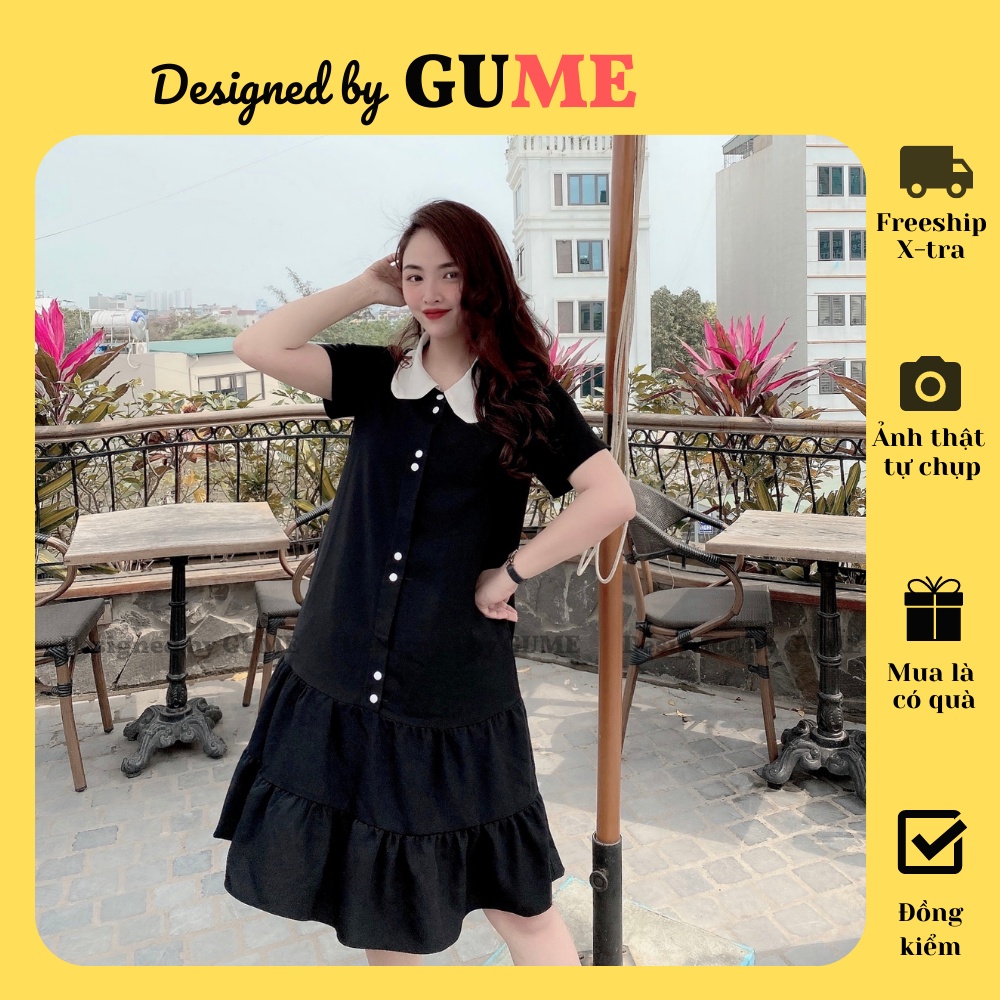 Đầm Bầu Công Sở - Váy Bầu GUME màu đen dáng đuôi cá khuy dọc chất vải sạn lụa size 40-100kg MB149 - ảnh thật