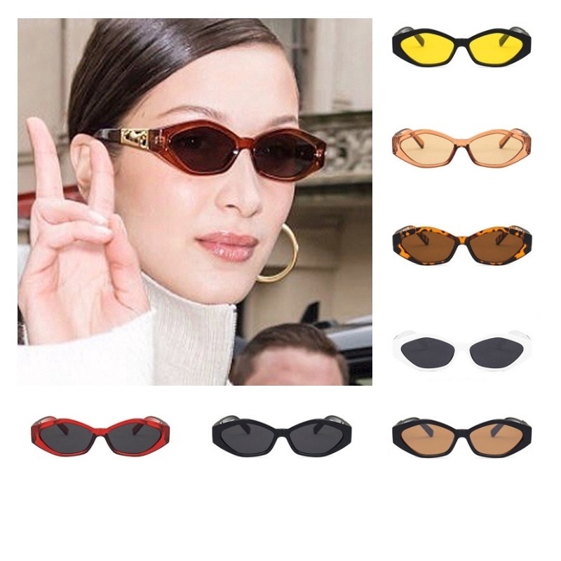 Kính râm gọng hình trái xoan chống tia UV phong cách retro cho nam + nữ